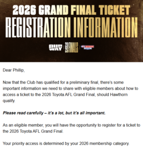AFL Grand Final Ballot email