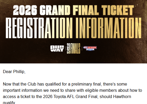 AFL Grand Final Ballot email
