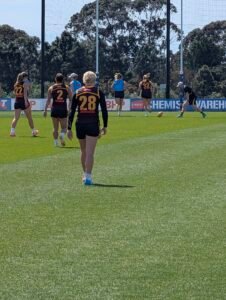 Poppy Stockwell #28 (Hawthorn), Eliza West #2 (Hawthorn), Mikayla Williamson #27 (Hawthorn), Laura Stone #22 (Hawthorn), Annabelle Embelton #32 (Hawthorn)