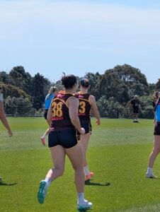 Jacqueline Dupuy #38 (Hawthorn), Aine McDonagh #13 (Hawthorn)