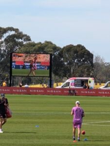 Box Hill VFL prelim on the screen for a while